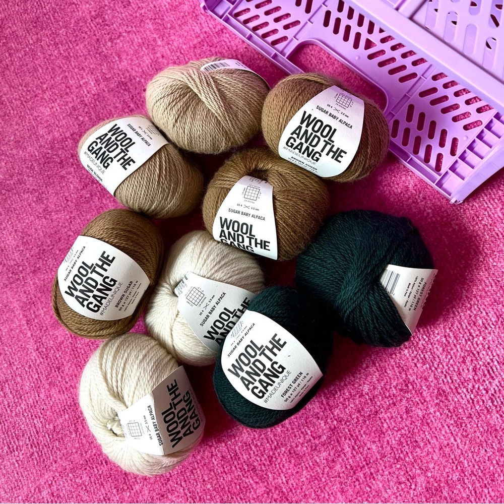 Wool and the Gang Sugar Baby Alpaca De-Stash Yarn